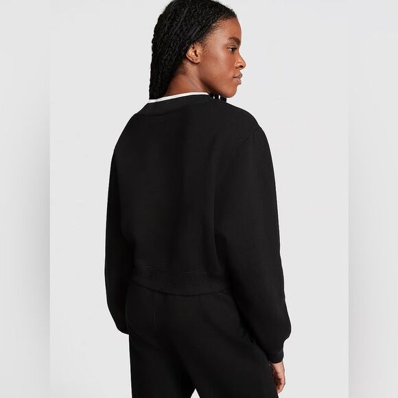 NWT PREMIUM FLEECE CROP V-NECK PULLOVER SZ XL - Picture 5 of 5